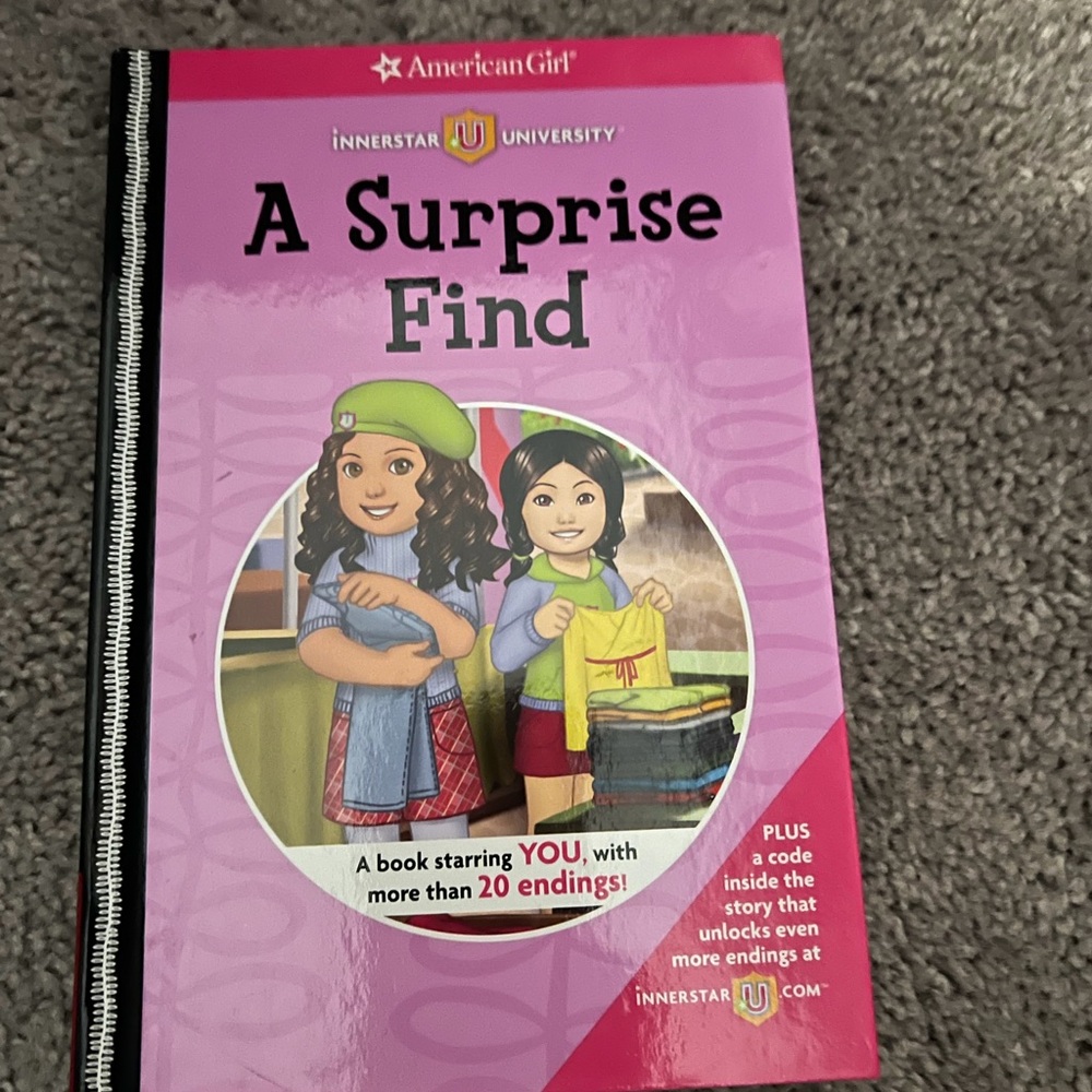 American Girl A Surprise Find Book - Pink and Black Cover